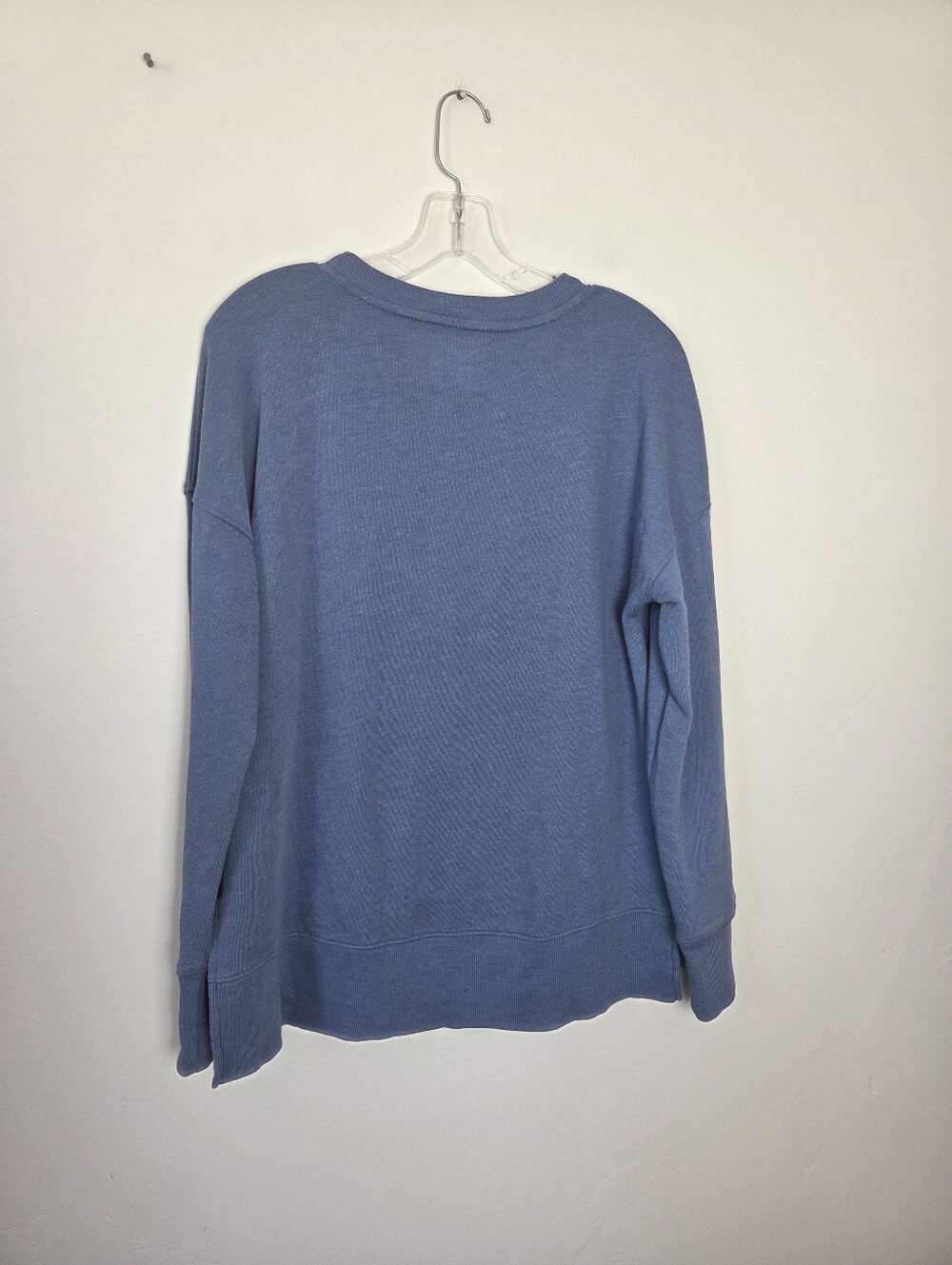 NEW Time & Tru Sweatshirt Oversized Cottage Blue XS Comfy Crewneck Casual Women - Picture 6 of 6